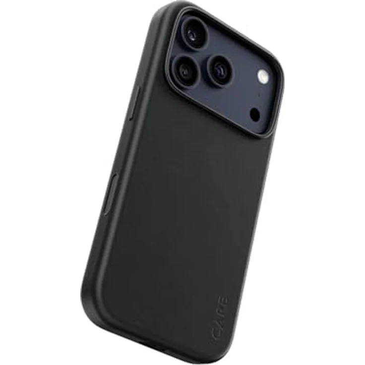 CARE BY PANZERGLASS Solo Case Black für iPhone 17 Pro, Fallschutz bis 2,4 Meter, Luxuriöses Ledergefühl, MagSafe-kompatibel, FSC-zertifizierte Verpackung – Bild 1
