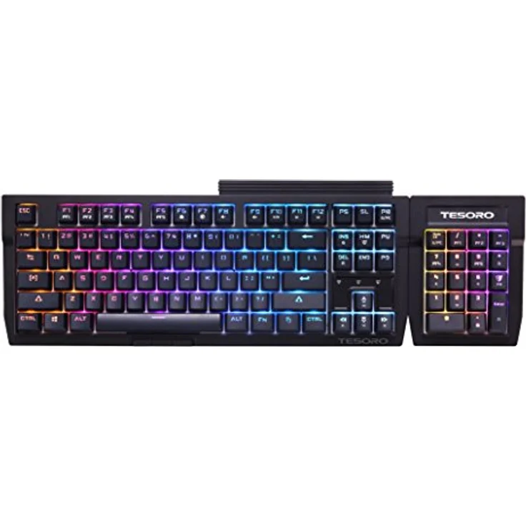 Tesoro Tizona Spectrum Mechanische Gaming Tastatur ohne Numpad RGB Beleuchtung QWERTZ Deutsches Tastaturlayout Keyboard mit 3 Daumentasten Kailh Red Switches – Bild 2