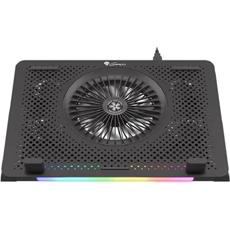 Genesis Kühler Oxid 450 RGB, Laptop-Kühler mit 4 Ventilatoren und 5 Neigungswinkeleinstellungen, für Laptops bis 15,6 Zoll