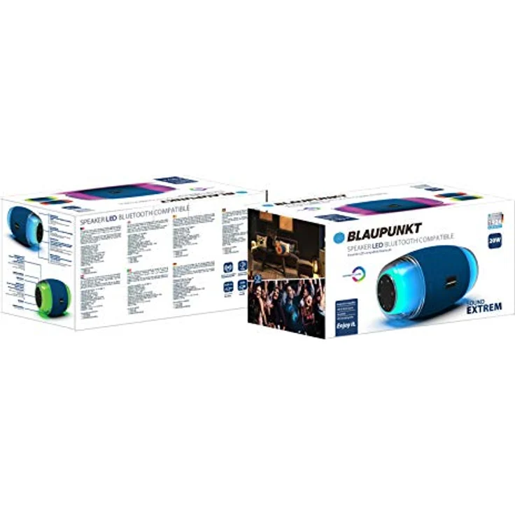 Blaupunkt - MP3915-591 - Bluetooth-Lautsprecher - LED-Lautsprecher - 20 W - Transparent-Blau – Bild 4