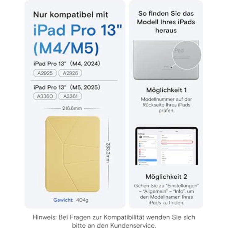 MOFT Dynamic Folio Hülle für 13" iPad Pro (M4 2024/M5 2025), Schlanke magnetische Tablet Hülle mit über 20 Betrachtungswinkeln, Auto Wake/Sleep-Funktion - Eisnebel Blau – Bild 2