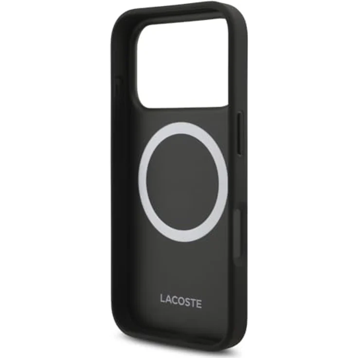 Lacoste Hardcase Monogramme Gold Logo MagSafe (LCHMP17LPNOK), PU-Leder Smartphone Hülle für iPhone 17 Pro, Schwarz mit exklusivem Design und Kratzschutz – Bild 7