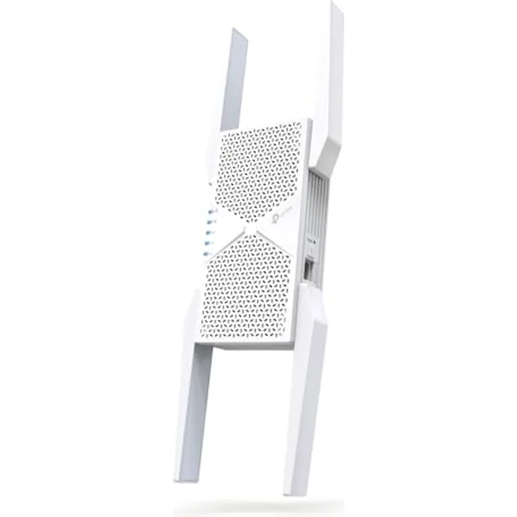 TP-Link RE655BE Tri-Band Wi-Fi 7 Verstärker Repeater BE9300, bis zu 5764 MBit/s (6 GHz) + 2882 MBit/s (5 GHz) + 688 MBit/s (2,4 GHz), EasyMesh, 2,5-Gigabit-LAN-Port, 4 externe Antennen, WPA3