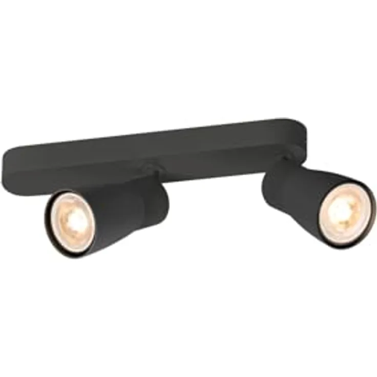 SLV PURI 2.0 DOME, Deckenleuchte, Wandleuchte, Schwarz - Flexibler dreh- und schwenkbarer Strahler, reduzierter industrieller Look