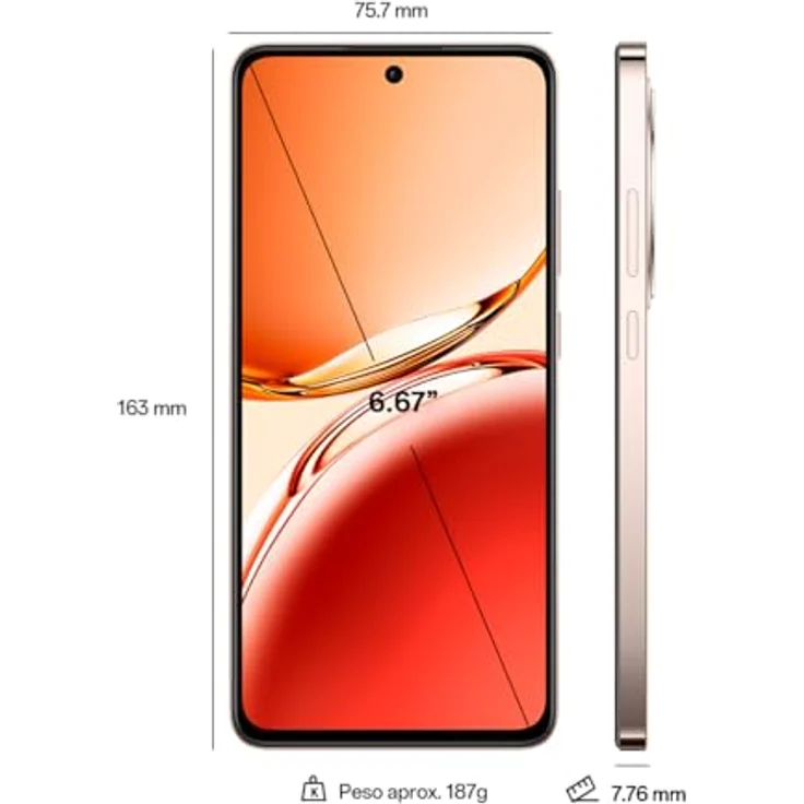 OPPO Reno12 F 5G 8GB/256GB Orange – Bild 2