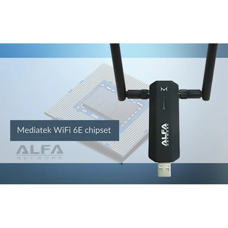 Alfa Network AWUS036AXM, WLAN-Adapter mit AXE3000-Geschwindigkeit, 6GHz Unterstützung & 2 x 5 dBi Antennen – Bild 5