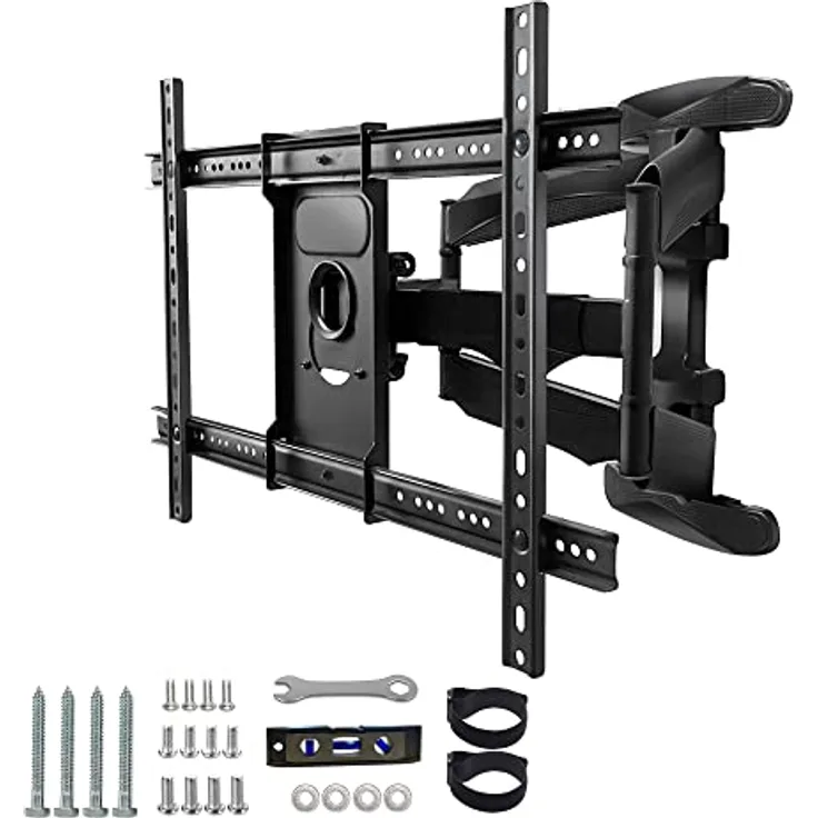 Venton Einstellbare, Neigbare und Schwenkbare TV Wandhalterung- VESA 400x600 max (32’’-75’’)- 50 kg max- TV Halterung für Gebogene,flache Fernseher und Monitore- Fernseher Halterung, Neigen, Schwenken