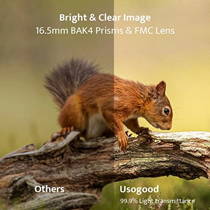 Usogood 12 x 50 Fernglas für Erwachsene, wasserdichtes Kompaktfernglas mit Stativ und Smartphone-Adapter für Vogelbeobachtung, Wandern und Reisen – Bild 3