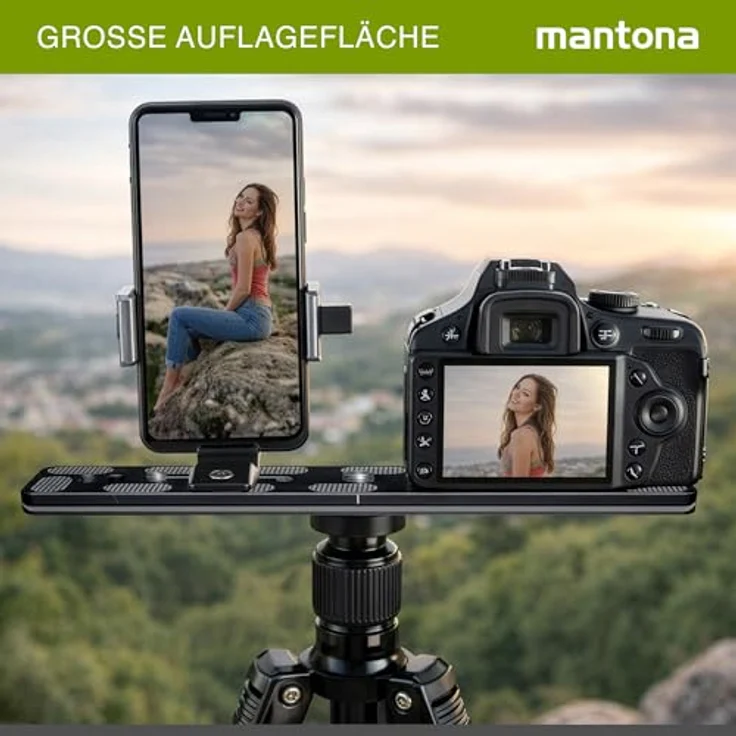 Mantona Schnellwechselplatte Arca Swiss, 200 mm schwarz – Bild 4