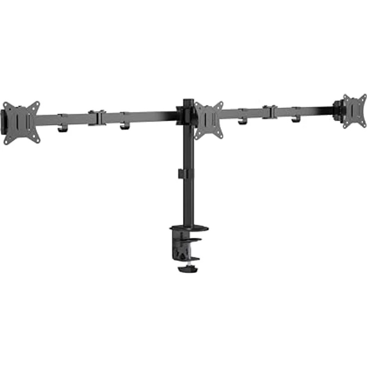 Gembird MA-D3-01, Verstellbarer Befestigungsarm für 3 Bildschirme (17"-27"), Schwarz, bis zu 7 kg, Dreh-, Neige- und Schwenkfunktion – Bild 8