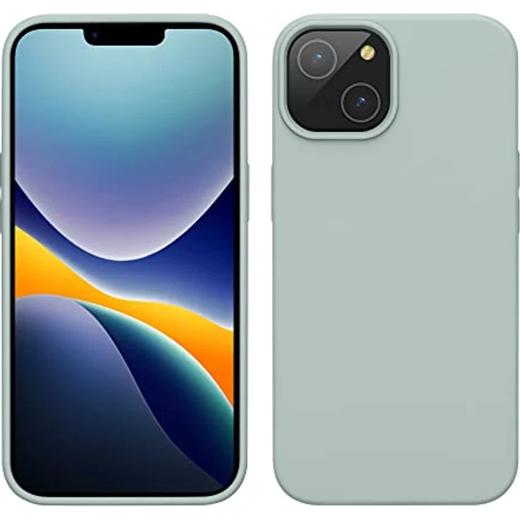 kwmobile Handyhülle für iPhone 14 - Silikon Case in Cool Mint, Anti-Rutsch, kabelloses Laden, optimaler Schutz – Bild 1