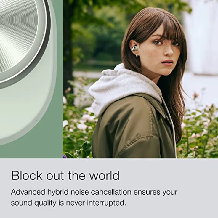 Bowers & Wilkins Pi5 S2 (Modelljahr 2023) kabellose True Wireless Noice Cancelling Kopfhörer mit Bluetooth, aptX, aktivem Noise Cancelling (ANC) und integrierten Mikrofonen // Sage Green – Bild 2