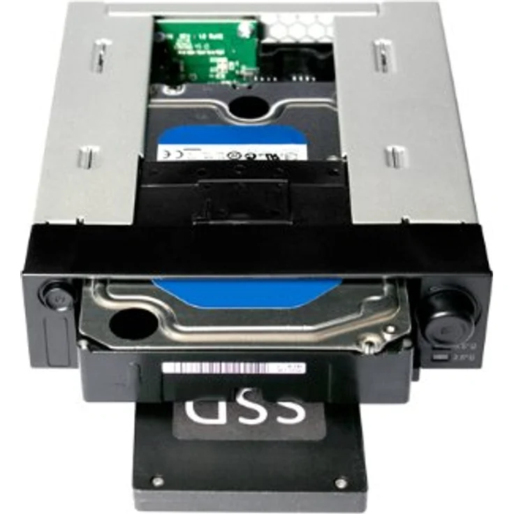 Icy Dock DuoSwap MB971SP-B - SATA Hot Swap Wechselrahmen für 2,5 Zoll (6,4cm) und 3,5 Zoll (8,9cm) SSD-HDD in 1x 5,25 Zoll (13,3cm) - Trägerlos – Bild 3
