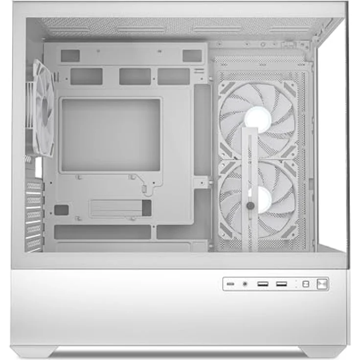 Sharkoon MK6 RGB PC Gehäuse, Micro-ATX, Weiß mit Glasoptik und idealen Airflow – Bild 4