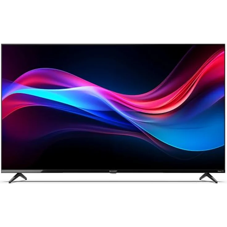 SHARP 55GJ4225E - 55 Zoll Fernseher 4K Ultra HD Roku TV ohne Rahmen - Gaming & Streaming LED Smart TV (HDR10, HDMI 2.1, AV1-Codec, Receiver, WLAN) - Netflix, Prime, YouTube, Disney+ – Bild 1
