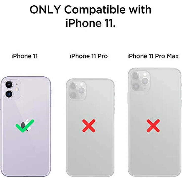 Spigen Ultra Hybrid Kompatibel mit iPhone 11 Hülle, Transparent PC Back Silikon Rahmen [Military Grade Drop Tested] Handyhülle für iPhone 11 Case Crystal Clear 076CS27185 – Bild 2