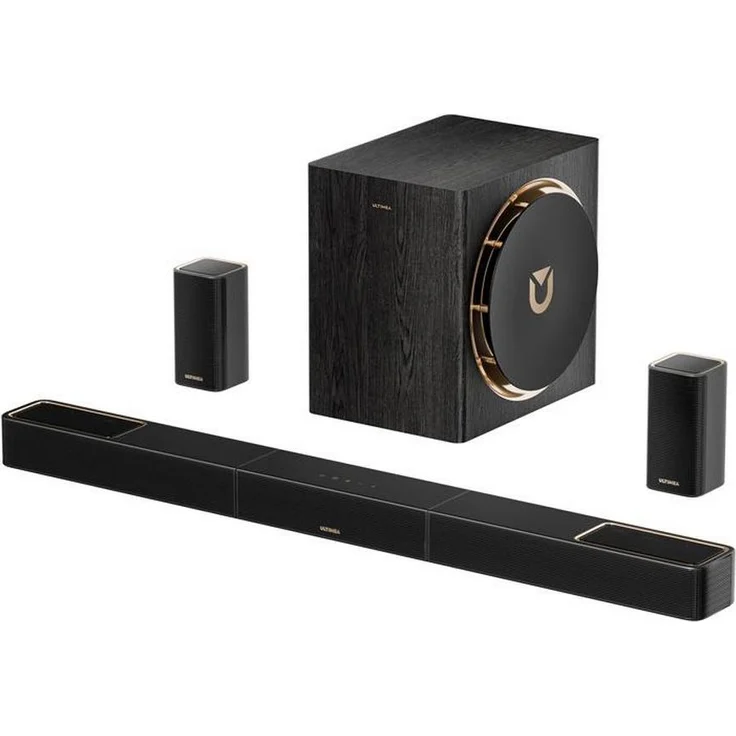 Ultimea Skywave X50 5.1.4 Soundbar mit Dolby Atmos und kabellosem Subwoofer für immersiven Surround-Sound