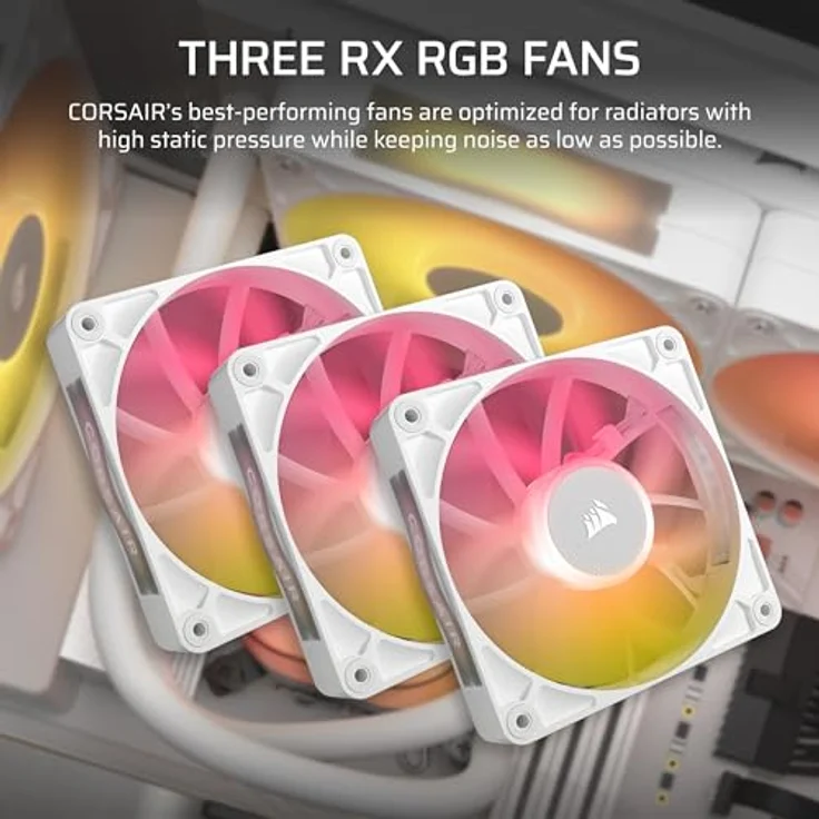 CORSAIR iCUE LINK Titan 360 RX LCD CPU-Flüssigkeitskühler – 360mm AIO – RGB-Lüfter – iCUE LINK-System-Hub – Weiß – Bild 3