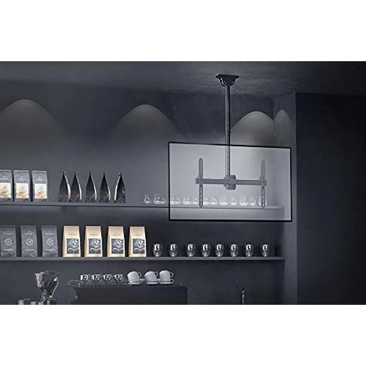 DIGITUS TV-Deckenhalterung - für 37-70" Fernseher oder Monitore - 50 kg max Belastung - 35cm Höhenverstellbar - VESA 200x200 bis 600x400 - schwenkbar, neigbar, drehbar - Schwarz – Bild 3