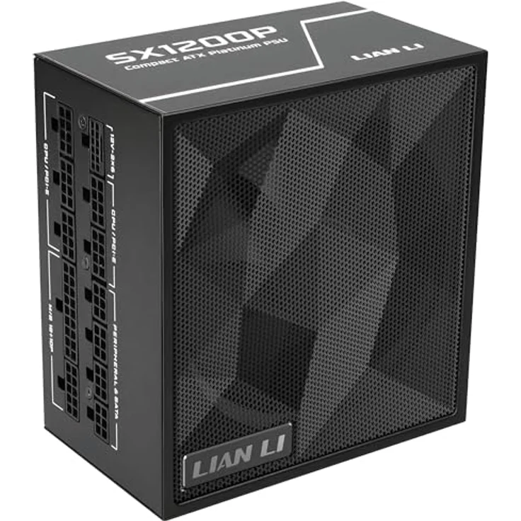 Lian Li SX Series 1.200 Watt Netzteil, 80 PLUS Platinum, vollmodular, PCIe 5.1, ATX 3.1, schwarz – Bild 1