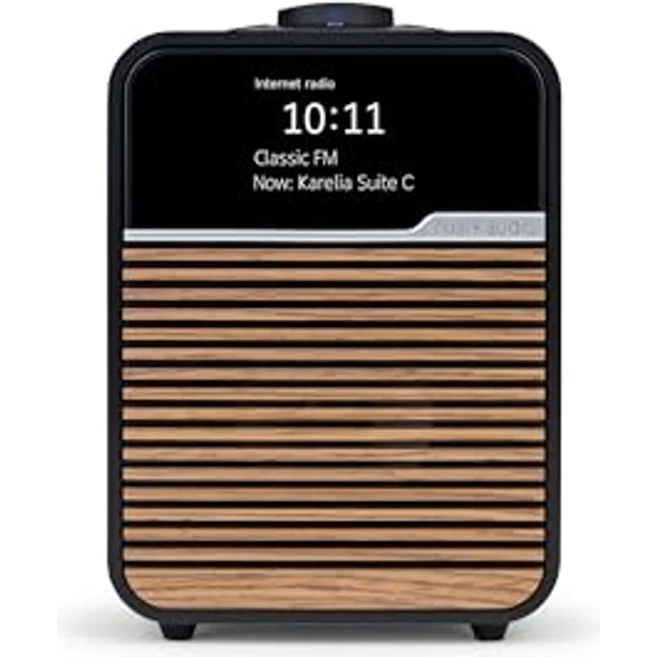 Ruark Audio R1S, DAB/DAB+/UKW Radio mit Wi-Fi und Bluetooth-Streaming, Gehäuse Mittelgrau mit Frontgrill aus Fused Walnut – Bild 2
