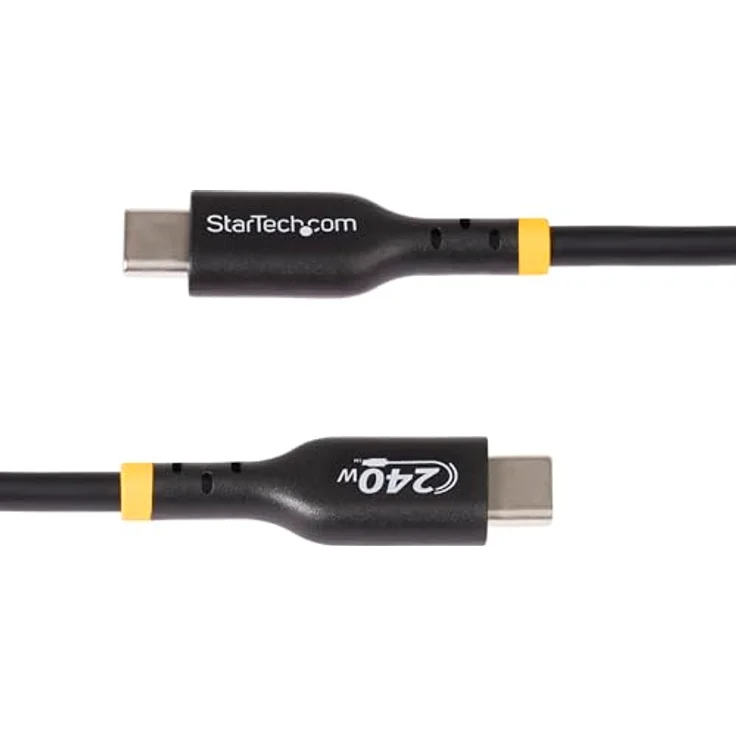 StarTech.com 4 Meter USB-C Ladekabel, USB-IF zertifiziert, 240W PD EPR, USB C 2.0 Laptop-Ladekabel, Schwarz – Bild 3