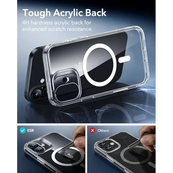 ESR Classic Hybrid HaloLock Case für Apple iPhone 17, Transparent, MagSafe-kompatibel, Militärschutz, Kamerasteuerungstaste – Bild 6