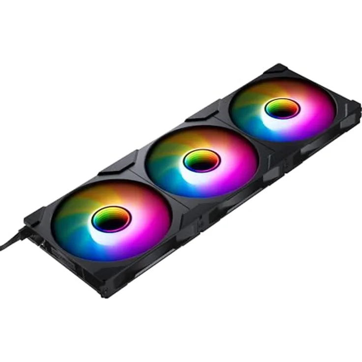 Phanteks M25-140 Gen2 Dreierpack, ARGB-Hochleistungs-Lüfter, Daisy-Chain-Lüfterrahmen, Schwarz