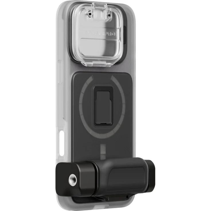 PolarPro LiteChaser ProCase für iPhone 16 Pro Max - Transparent, Smartphone Hülle mit Kalt-Schuh-Halterung, abnehmbarem Griff und QuickSlide-Schienen für Filter