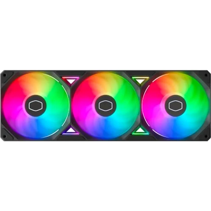 Cooler Master SickleFlow Edge 360 ARGB, 360 mm Monorahmen mit 3 PWM-Lüftern, 190 CFM Luftstrom, statischer Druck 3,54 mmH2O, ARGB Gen 2-Beleuchtung, schwarze Ausführung – Bild 4