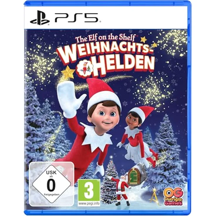 Outright Games The Elf on the Shelf: Weihnachts-Helden, PS5-Spiel mit magischen Minispielen und individuell gestalteten Elfhelden