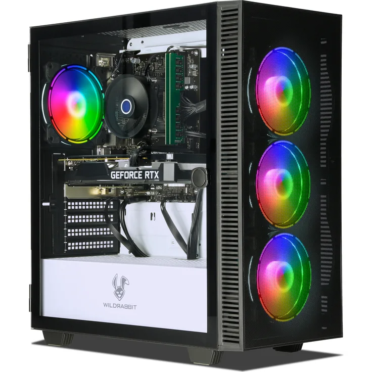 Ankermann Gaming V1, Intel Core i7-8700, Nvidia GeForce RTX 3060 12GB, 32GB RAM, 1TB SSD, Windows 11, WLAN, MS Office 2024, RGB-LED Lüfter