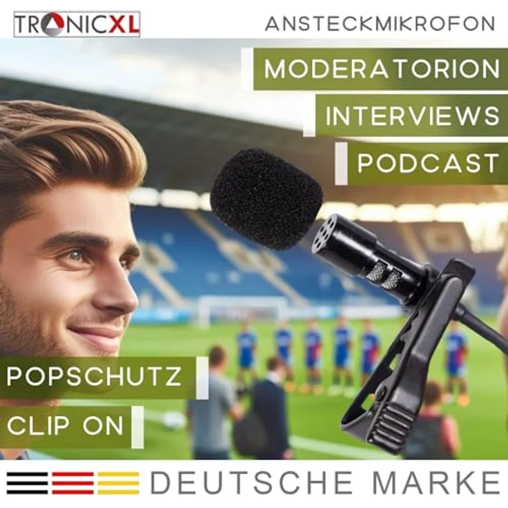 TronicXL Mikrofon 2 Stück USB-C Ansteckmikrofon (2-tlg), Smartphone Tablet Podcast Interview (schwarz) – Bild 4