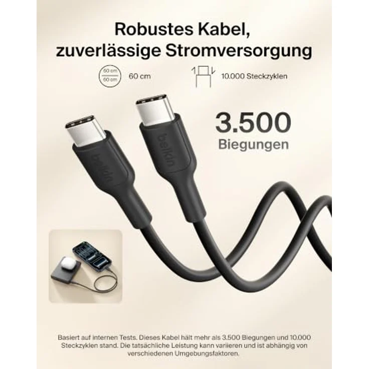 Belkin BoostCharge Slim Magnetische Powerbank 10.000 mAh, 7,5 W, USB-C, Schwarz für iPhone 12-17 – Bild 7