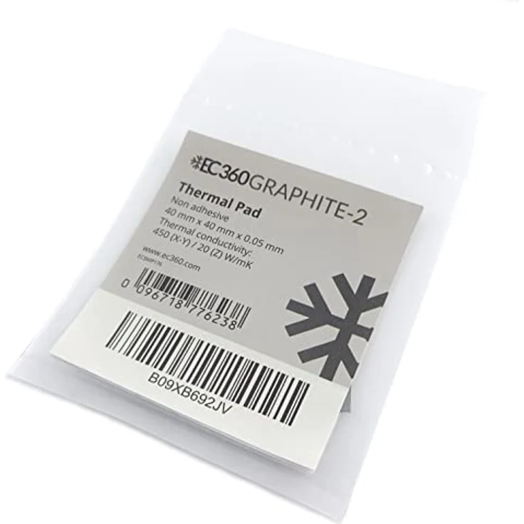 EC360® Graphite-2 Wärmeleitpad 20W/mK, 40 x 40 x 0,05 mm, langlebig und einfach zu installieren – Bild 1