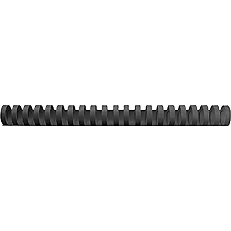 GBC 4028600 Binderücken Plastik, A4, 21 Ringe, 16 mm, 145 Blatt, 100 Stück, schwarz - Flexibel, robust, und vielseitig für effizientes Selbstbinden – Bild 1