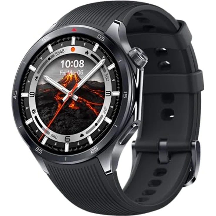 OPPO Watch X2, 1,50" AMOLED Smartwatch mit Bluetooth 5.2, GPS, NFC, 32GB ROM, 120h Akkulaufzeit, Lava Black [Italienische Version] – Bild 1