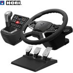 Hori Force Feedback Truck Control System für PC (Windows 11/10), Originalgroßes LKW-Lenkrad mit Dual Motor Force Feedback