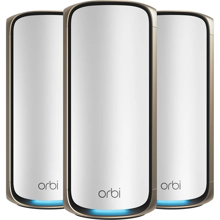 Netgear Orbi 970 RBE973S, Router mit WiFi 7, bis zu 27 GBit/s, 360° WLAN-Abdeckung, Weiss