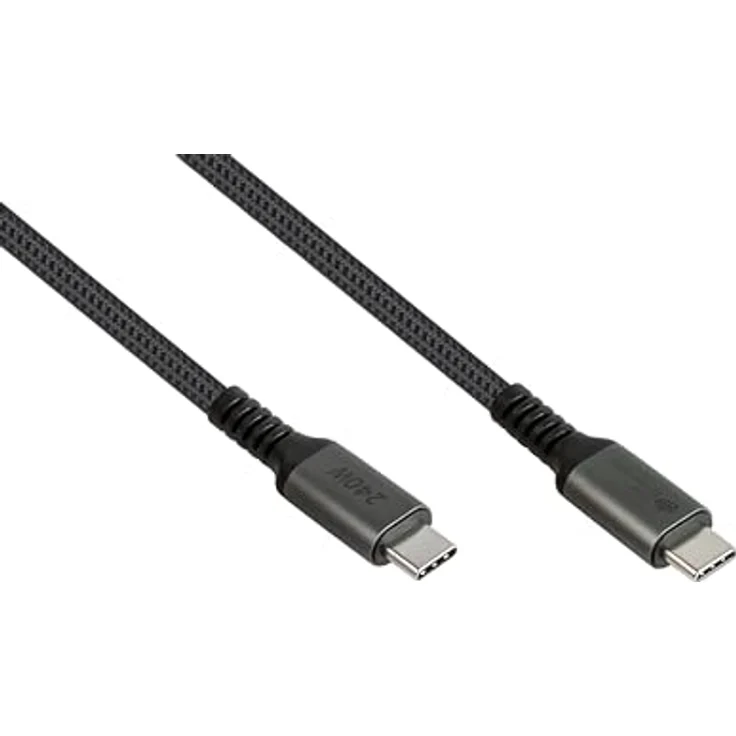 Good Connections USB 2.0 Lade- und Datenkabel (240W), USB-C™ Stecker an USB-C™ Stecker, anthrazit, 0,5m - Hochleistungs Lade- und Datenkabel mit 240W Ultra-Schnellladen – Bild 1