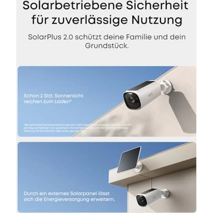 eufy Security eufyCam E40 2-Kamera-Set mit Homebase 2, kabellose 2K Solarkamera für außen, integriertes Solarpanel, MaxColor-Nachtsicht, erweiterbarer 16GB lokaler Speicher, ohne monatliche Abo-Kosten – Bild 4