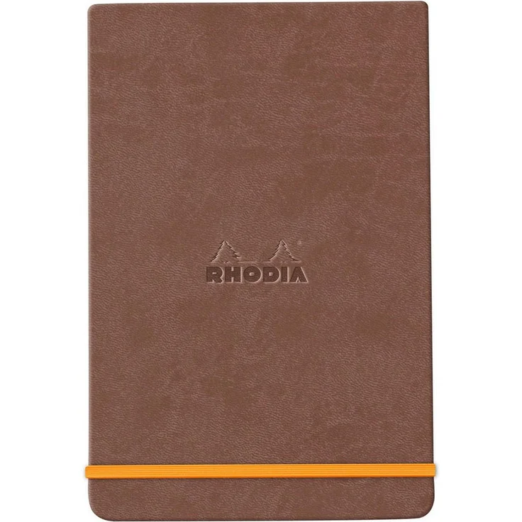 EXACOMPTA Einsteck-Fotoalbum Webnotepad 9x14 cm, 96 Blätter liniert mikroperforiert, braun, mit Gummizugverschluss