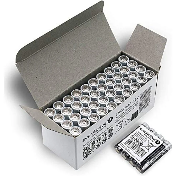everActive AAA Batterien 40er Pack, Pro Alkaline, Micro LR03 R03 1.5V, höchster Leistung, 10 Jahre Haltbarkeit, 40 Stück – Bild 5