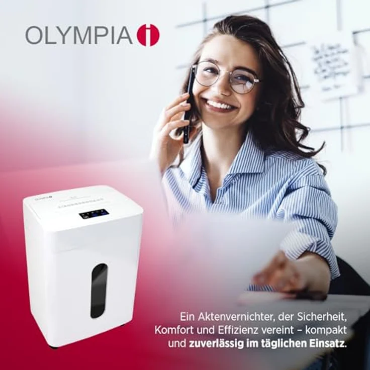 Olympia MC 2508 S, Aktenvernichter mit Mikroschnitt, 25 Liter Auffangvolumen, leise (45 dB) in weiß – Bild 7