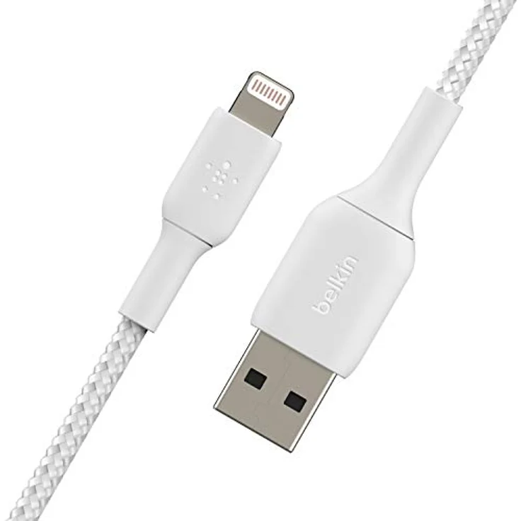Belkin Lightning Lade/Sync Kabel ummantelt, 1 m, weiß – Bild 3