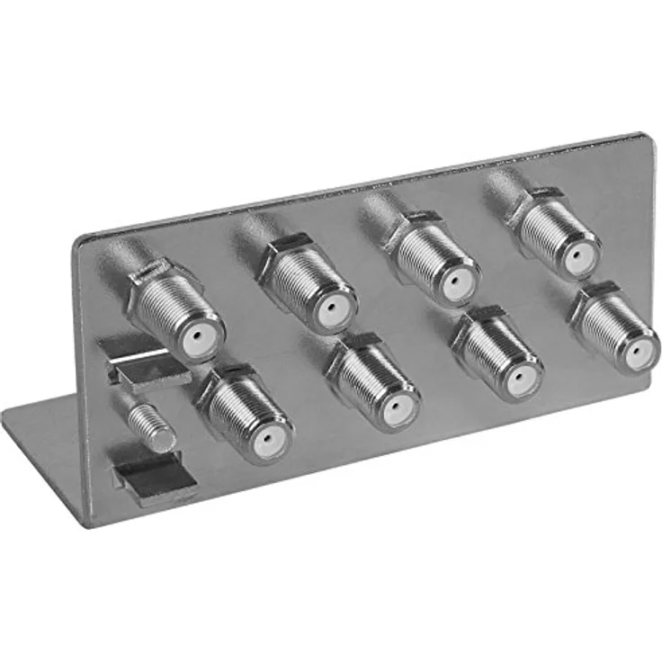 Axing QEW 8-50 Erdungswinkel 8-fach Potentialausgleich Koax Erdungsblock verzinkt