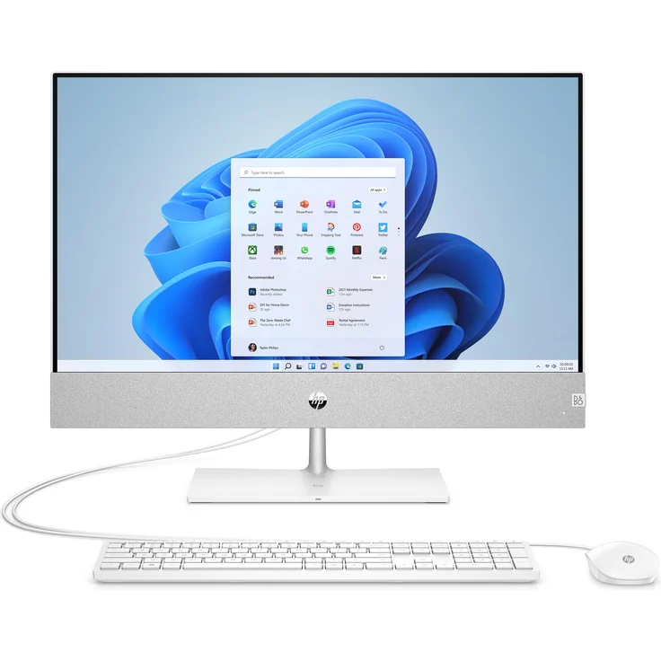 HP Pavilion 24-ca0400ng All-in-One-PC, AMD Ryzen™ 5, 16 GB RAM, 512 GB SSD, 23.8" Full HD Display, Windows 11 Home, Weiß – Bild 1