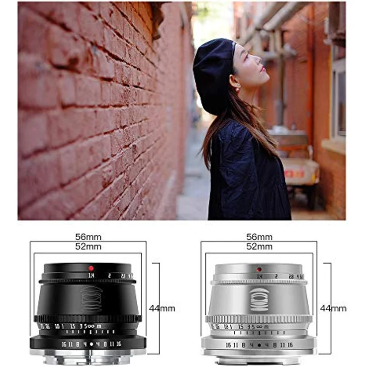 TT Artisan 35mm F1.4 APS-C Weitwinkelobjektiv für Fuji X Mount, manuelle Fokussierung, silber, mit Multi-MC-Coating – Bild 4