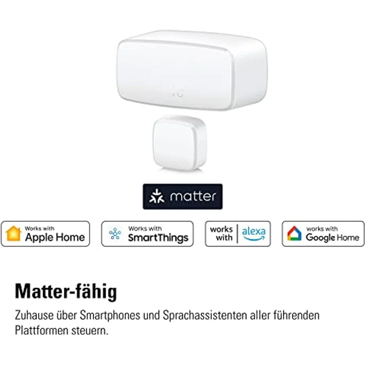 Eve Door & Window (Matter) 3er Set, smarter Kontaktsensor für Tür & Fenster, Haussicherheit, unterstützt Alexa, Apple Home, Google Home, SmartThings, benötigt Thread Border Router – Bild 2