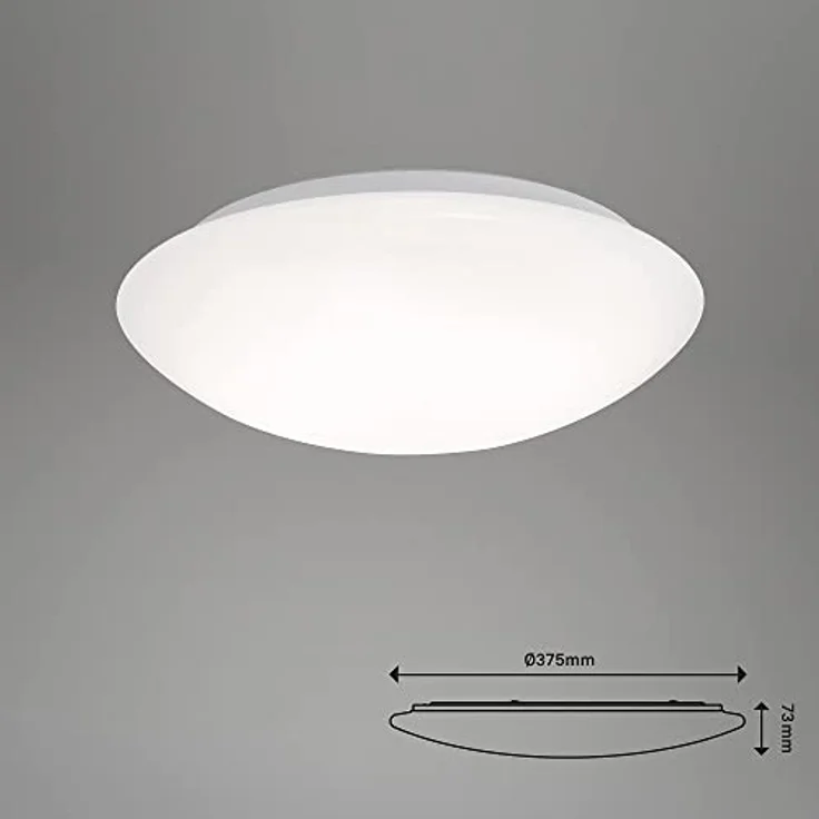 Briloner Leuchten – LED Deckenlampe mit Bewegungsmelder, Deckenleuchte mit Tageslichtsensor (optional einstellbar), 22W, 2200 Lumen, Ø38 cm, Weiß – Bild 4